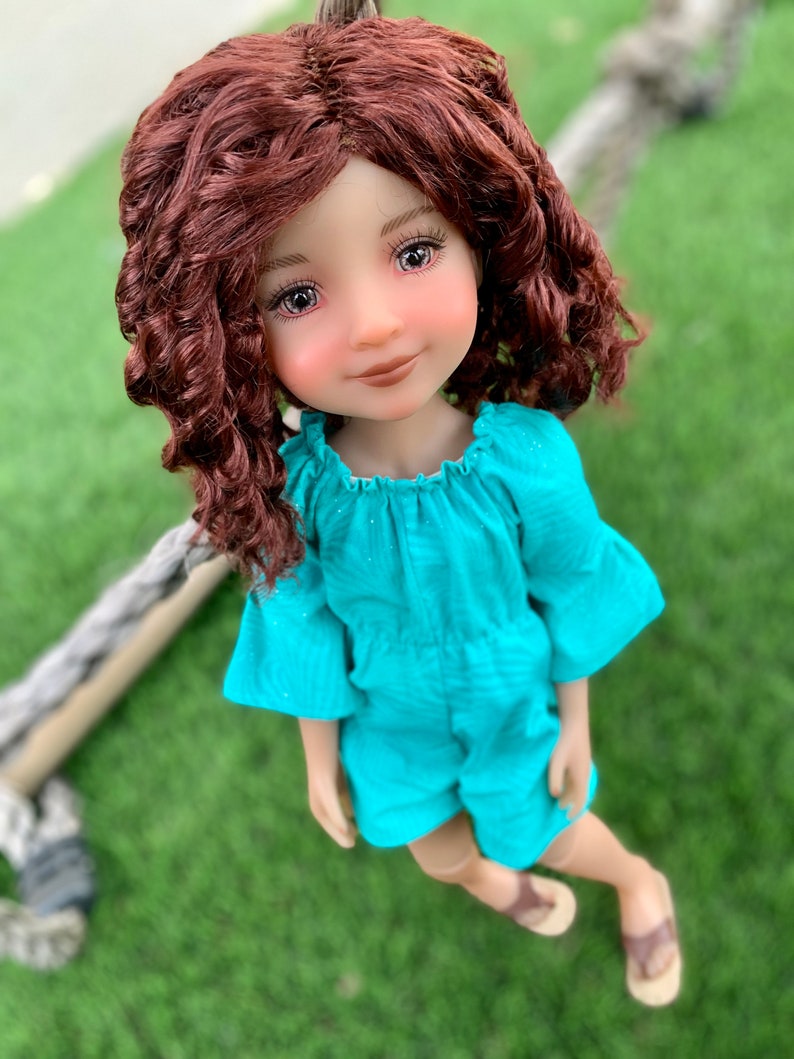 Custom doll WIG Exclusive Vegan Mohair-fits 9-10" head size Kaye Wiggs, RRFF, wellie wishers, bjd, Girl for All Time"Loose Fit"