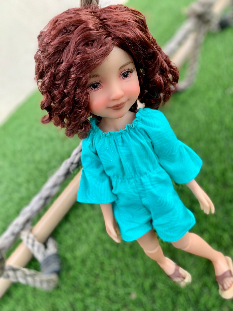 Custom doll WIG Exclusive Vegan Mohair-fits 9-10" head size Kaye Wiggs, RRFF, wellie wishers, bjd, Girl for All Time"Loose Fit"