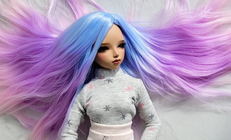 Custom doll Wig for Minifee Dolls- "TAN CAPS" 6-7" head size of Bjd, msd, Boneka ,Fairyland Minifee dolls unicorn limited