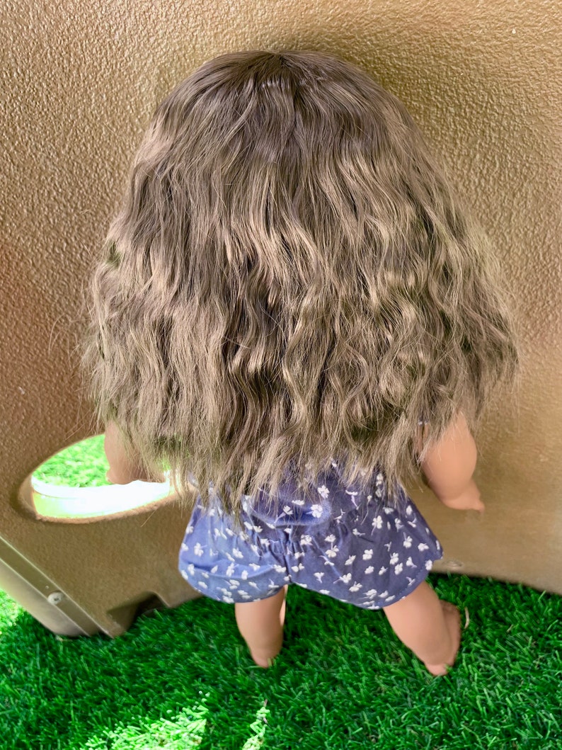 Custom doll wig for 18" American Girl Dolls - Vegan Mohair - fits 10-11" head size of  dolls such as OG Blythe BJD Gotz meadowdolls