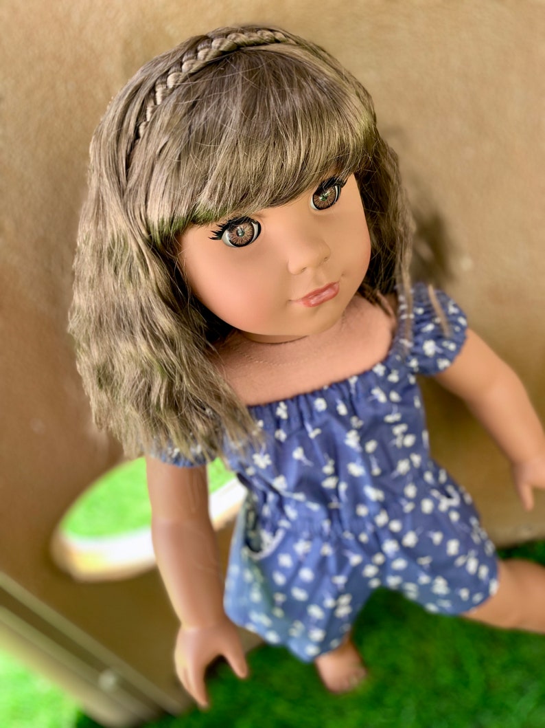 Custom doll wig for 18" American Girl Dolls - Vegan Mohair - fits 10-11" head size of  dolls such as OG Blythe BJD Gotz meadowdolls