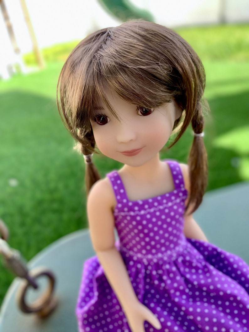 Custom WIG for 13" Dianna Effner Little Darling head size 7-8" Siblies, Ellowyne, My Meadow Avery, Mini Pal Maru & Friends, Liz Frost girls
