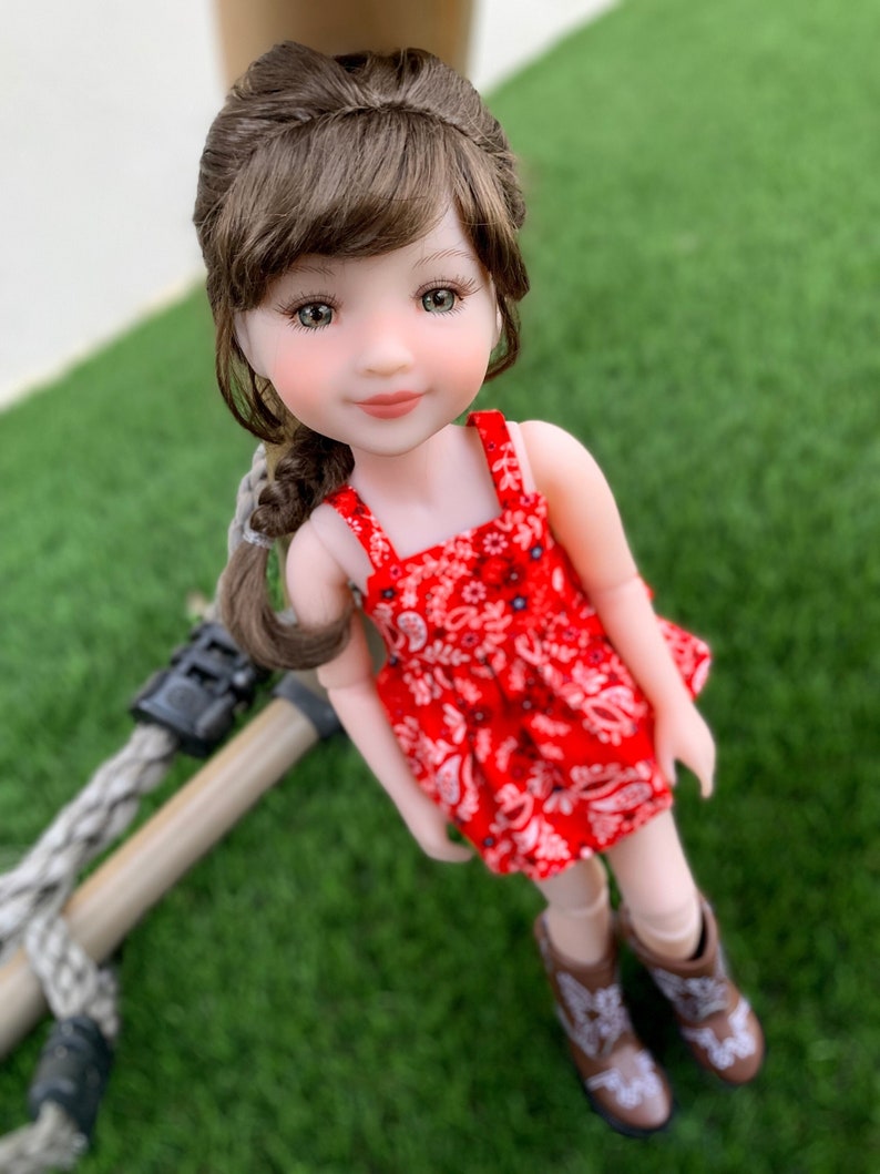 Custom doll WIG Exclusive Vegan Mohair-fits 9-10" head size Kaye Wiggs, RRFF, wellie wishers, bjd, Girl for All Time"Loose Fit"