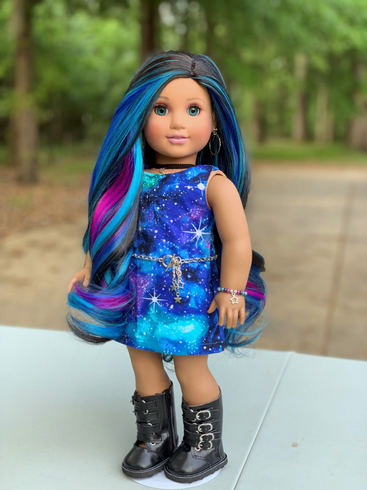 Custom doll wig for 18" American Girl Dolls - Heat Safe - Tangle Resistant - fits 10-11" head size of 18" dolls OG Blythe BJD Gotz
