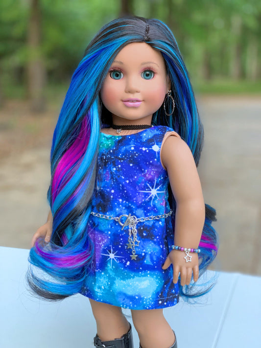 Custom doll wig for 18" American Girl Dolls - Heat Safe - Tangle Resistant - fits 10-11" head size of 18" dolls OG Blythe BJD Gotz