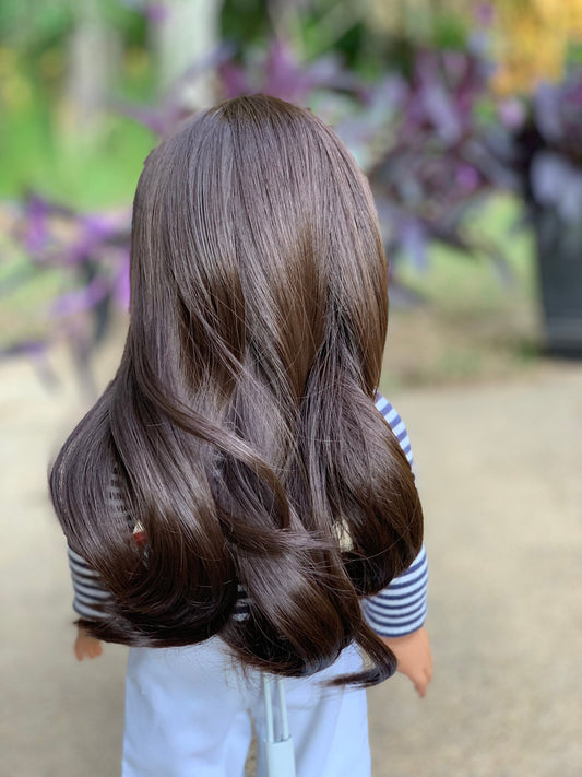 Custom doll wig for 18" American Girl Dolls - Heat Safe - Tangle Resistant - fits 10-11" head size of 18" dolls OG Blythe BJD Gotz Samantha