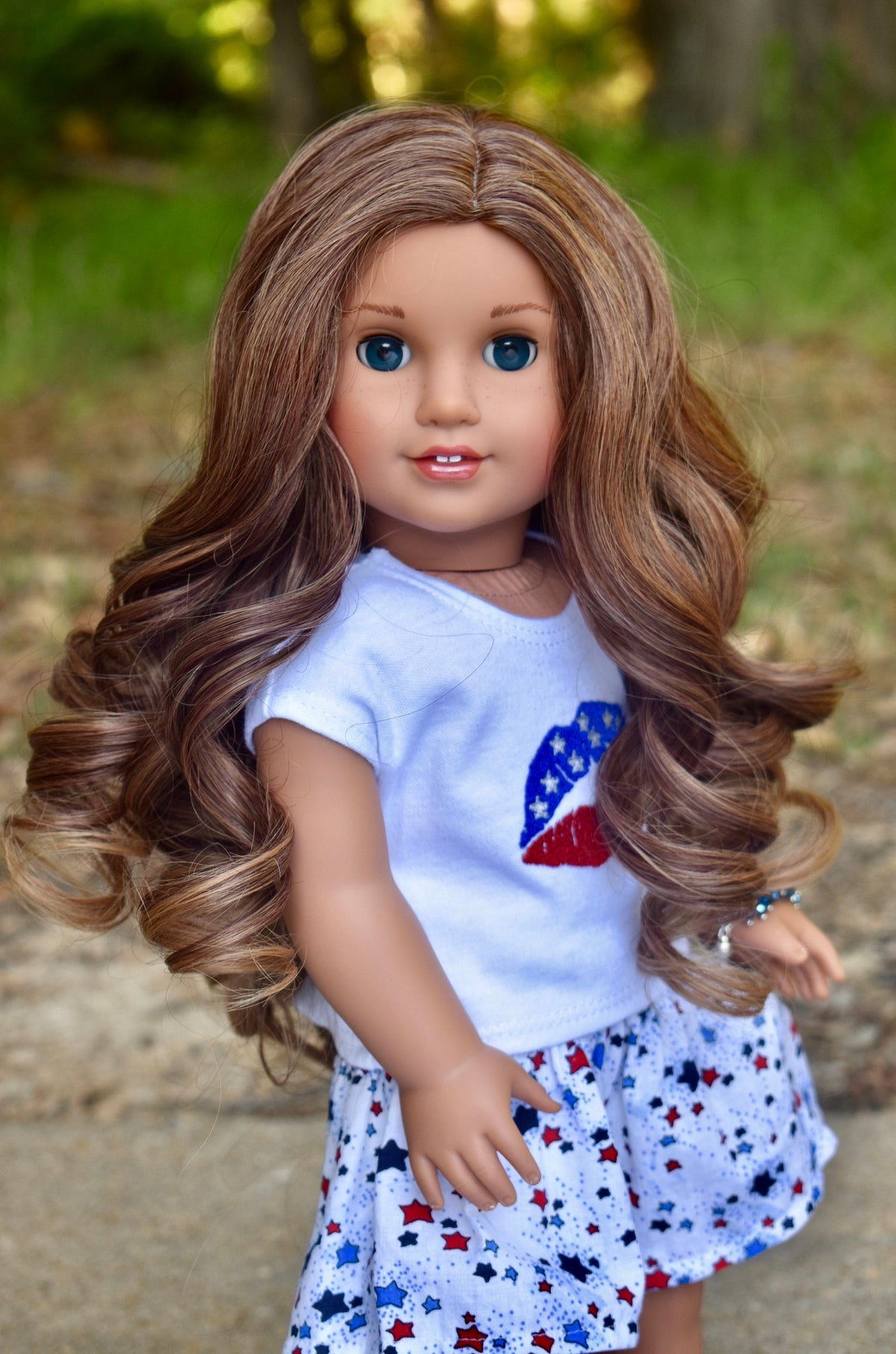 Custom doll wig for 18" American Girl Dolls - Heat Safe - Tangle Resistant - fits 10-11" head size of 18" dolls OG Blythe BJD Gotz