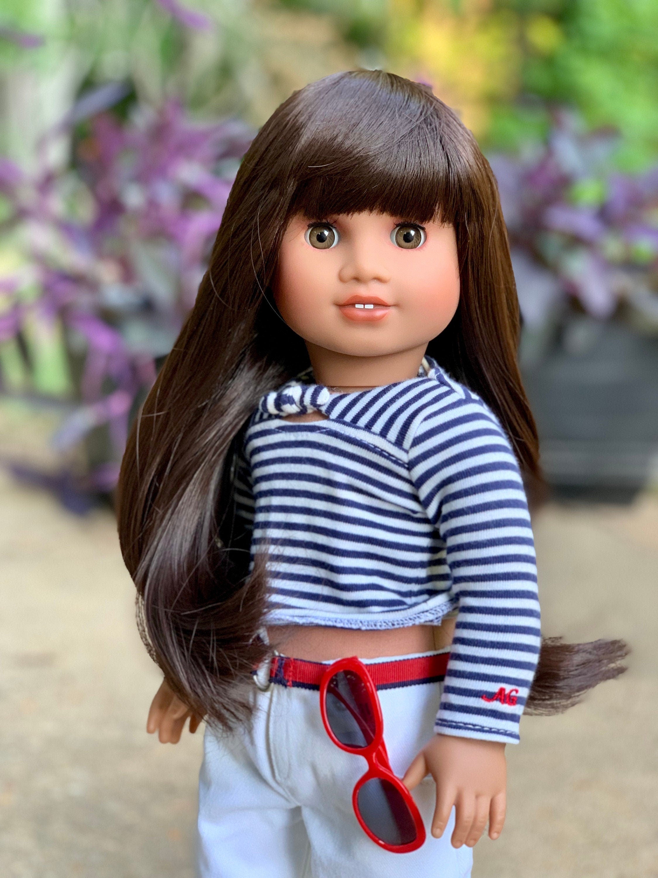Custom doll wig for 18 American Girl Dolls - Heat Safe - Tangle Resis –  ZaZou Dolls