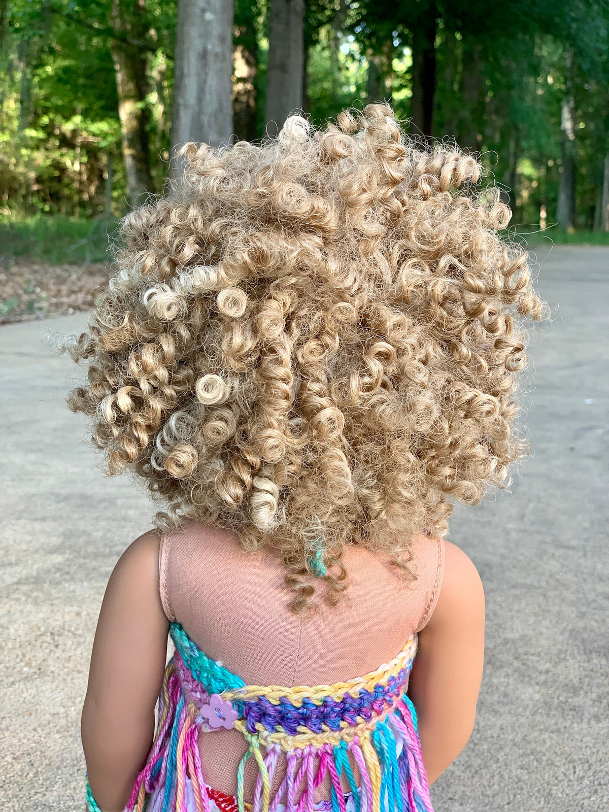 Custom doll wig for 18" American Girl Dolls - Heat Safe - Tangle Resistant - fits 10-11" head size of 18" dolls OG Blythe BJD Gotz  Boho AA!