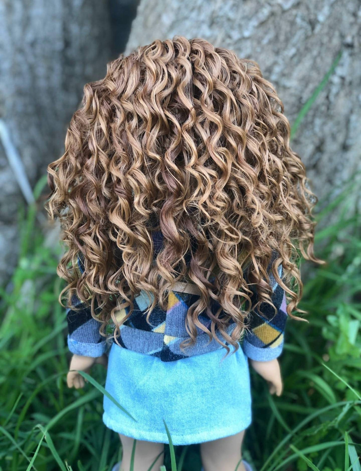 Custom doll wig for 18" American Girl Dolls - Heat Safe - fits 10-11" head of 18" dolls OG Journey Strawberry Blonde
