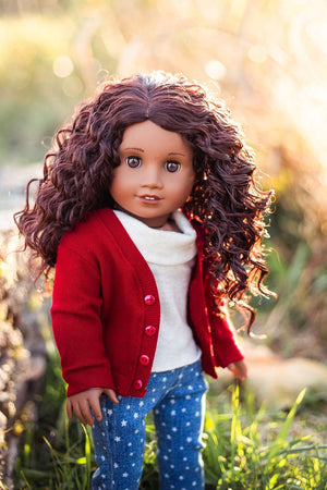 Custom doll wig for 18" American Girl Dolls - Heat Safe - Tangle Resistant - fits 10-11" head size of 18" dolls OG Journey Gotz