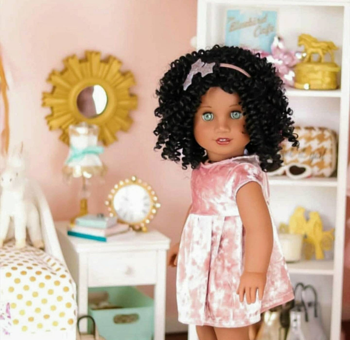Custom doll wig for 18" American Girl Dolls Heat Safe Tangle Resistant - fits 10-11" head size of 18" dolls OG Blythe BJD Gotz AA!!
