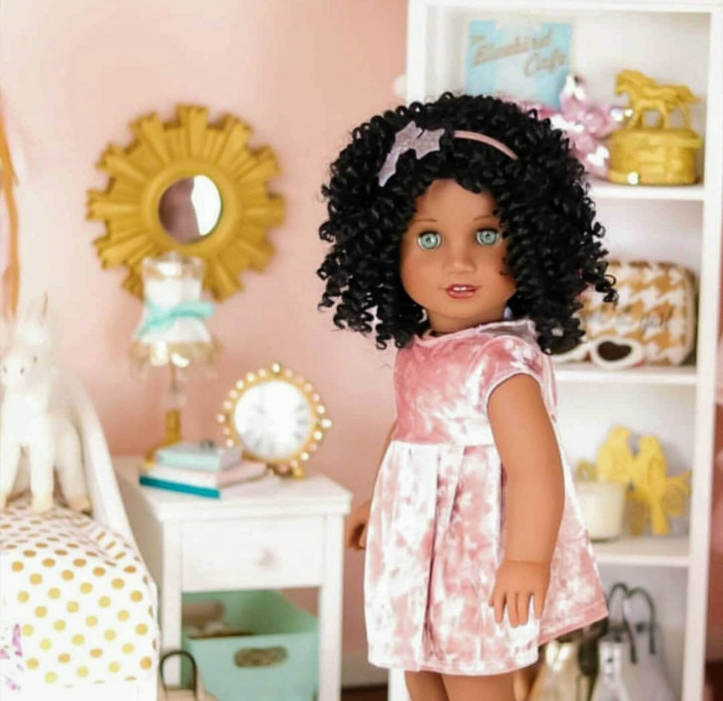 Custom doll wig for 18