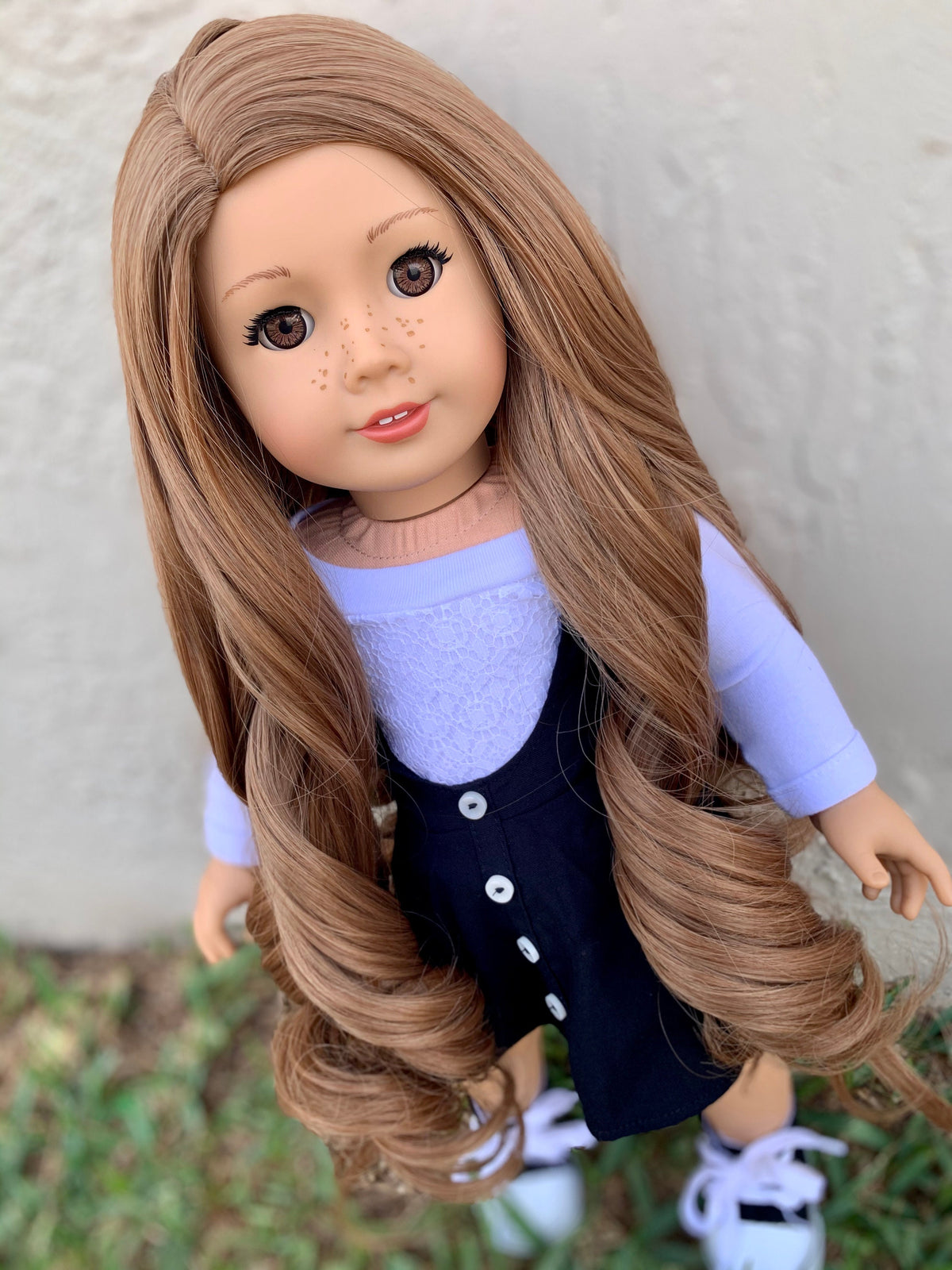 Custom doll wig for 18" American Girl Dolls - Heat Safe - Tangle Resistant - fits 10-11" head size of 18" dolls OG Blythe BJD Gotz Princess