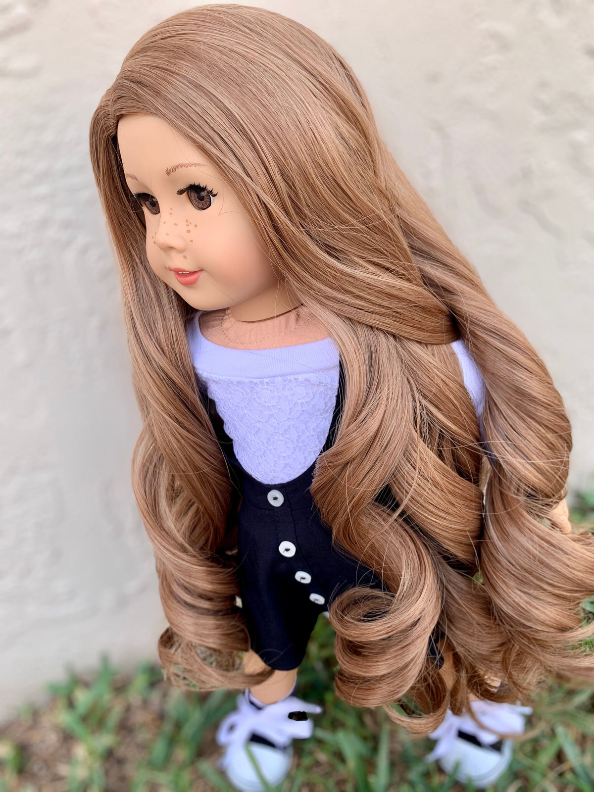 Custom doll wig for 18" American Girl Dolls - Heat Safe - Tangle Resistant - fits 10-11" head size of 18" dolls OG Blythe BJD Gotz Princess