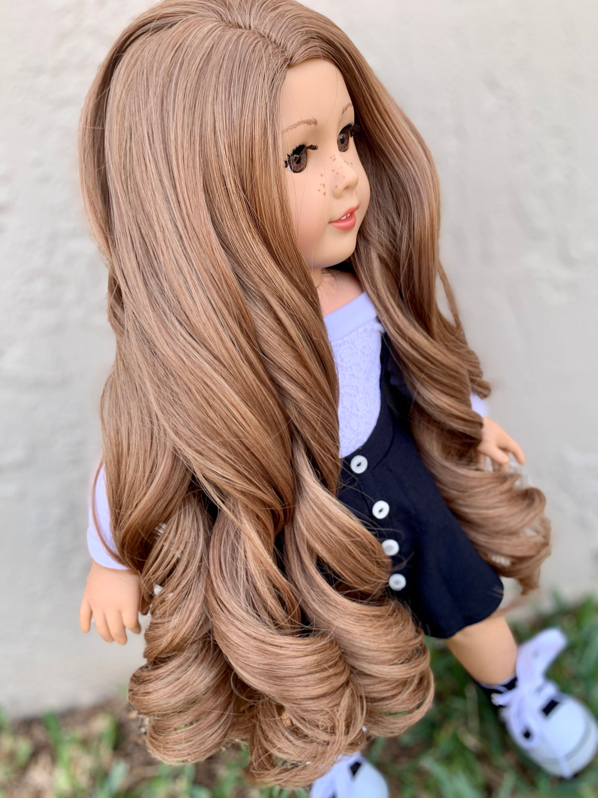 Custom doll wig for 18" American Girl Dolls - Heat Safe - Tangle Resistant - fits 10-11" head size of 18" dolls OG Blythe BJD Gotz Princess