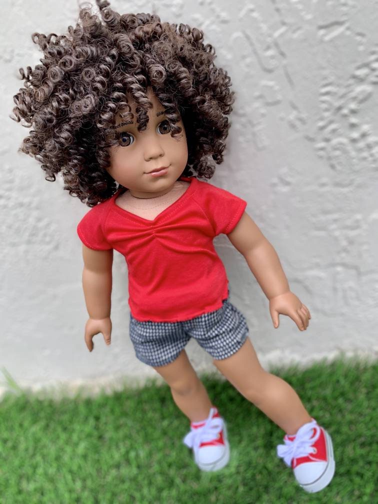 Custom doll wig for 18" American Girl Dolls -Heat Safe-Tangle Resistant-fits 10-11" head size of 18" dolls OG Blythe BJD Gotz AA!