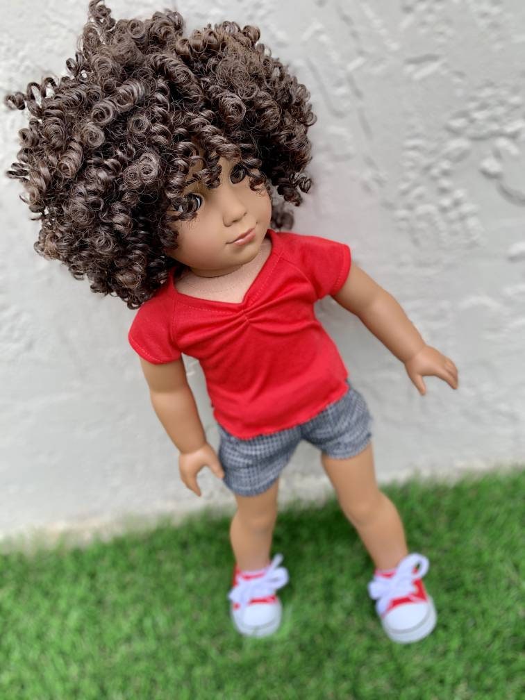 Custom doll wig for 18" American Girl Dolls -Heat Safe-Tangle Resistant-fits 10-11" head size of 18" dolls OG Blythe BJD Gotz AA!
