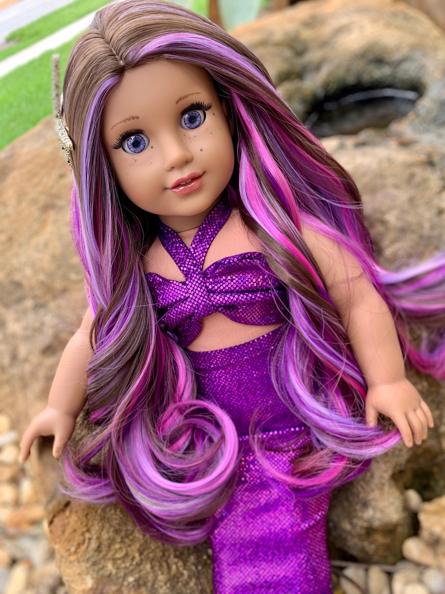 Custom doll wig for 18