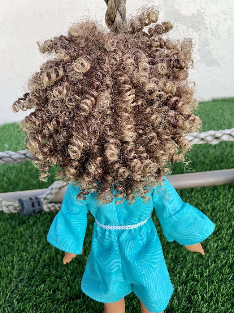 Custom doll WIG for 14" WellieWishers American Girl Dolls - Heat Safe - Tangle Resistant - fits 8-9" head size Kaye Wiggs  Wellie Wishers