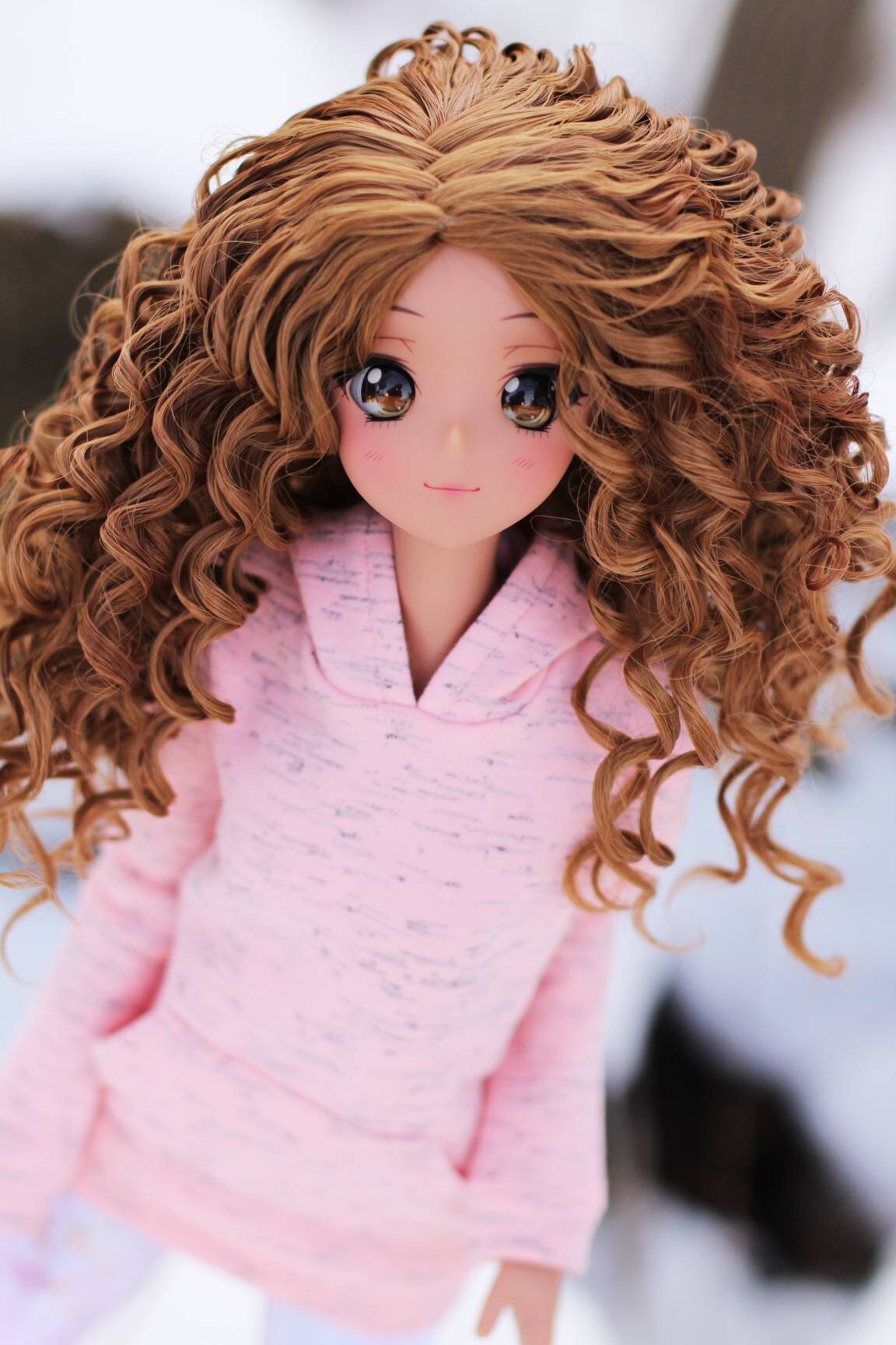 Custom doll Wig for Smart Dolls- Heat Safe - Tangle Resistant- 8.5" head size of Bjd, SD, Dollfie Dream dolls  Ginger