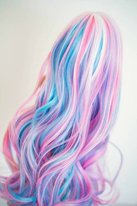 Custom doll WIG for Smart Dolls- Heat Safe - Tangle Resistant- 8.5" head size of Bjd, SD, Dollfie Dream dolls Rainbow pastels