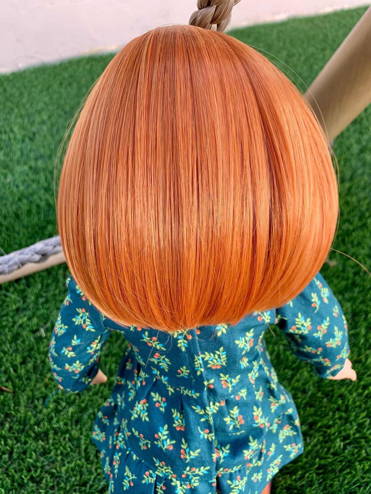 Custom doll wig for 18" American Girl Dolls - Heat Safe - Tangle Resistant - fits 10-11" head size of 18" dolls OG Blythe BJD Gotz Red bob