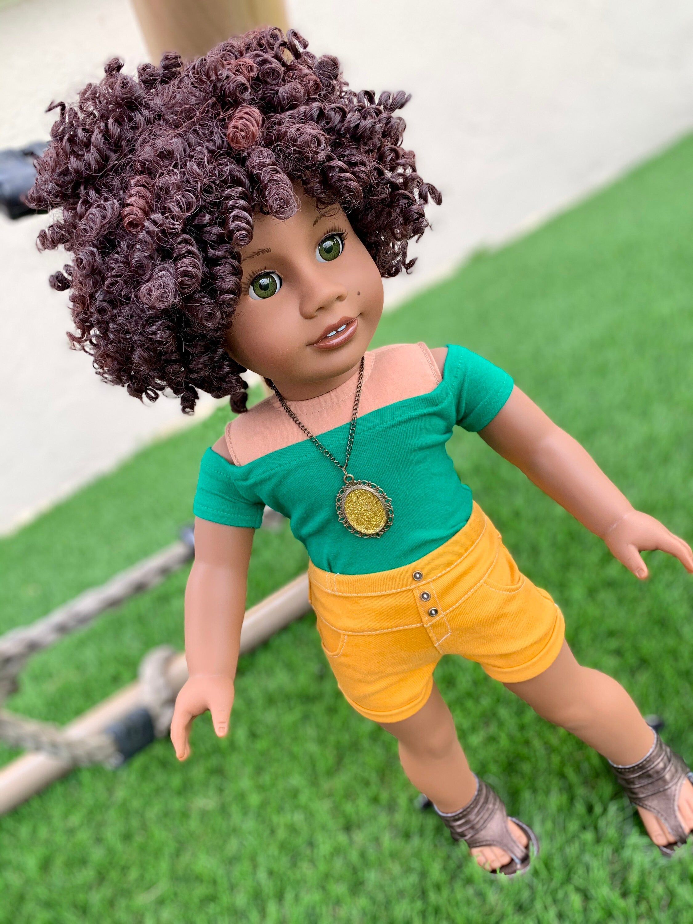 Custom doll wig for 18" American Girl Dolls Tangle Resistant - fits 10-11" head size of 18" dolls OG Blythe BJD Gotz AA!!