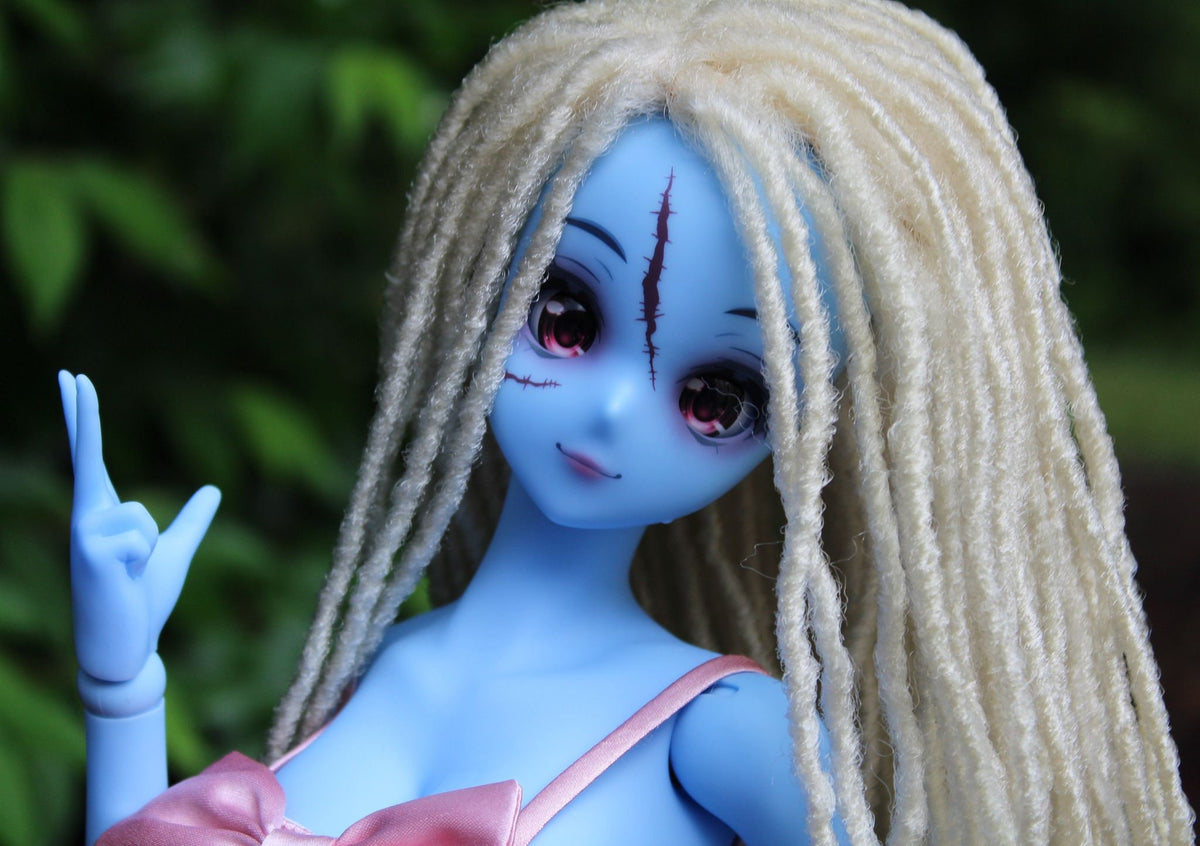 Custom doll WIG for Smart Dolls-Tangle Resistant- 8.5" head size of Bjd, SD, Dollfie Dream dolls braided locs AA locs
