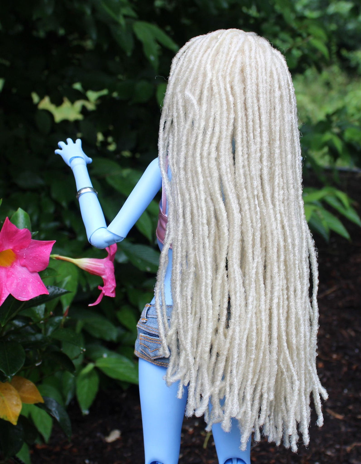Custom doll WIG for Smart Dolls-Tangle Resistant- 8.5" head size of Bjd, SD, Dollfie Dream dolls braided locs AA locs
