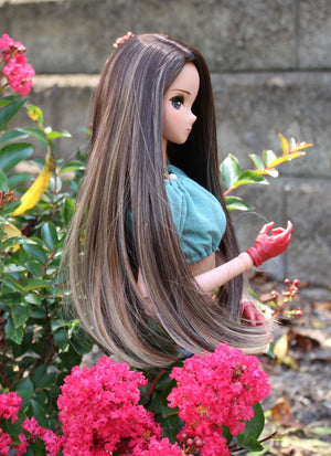 Custom doll Wig for Smart Dolls- "TAN CAPS" 8.5" head size of Bjd, SD, Dollfie Dream dolls  Brown