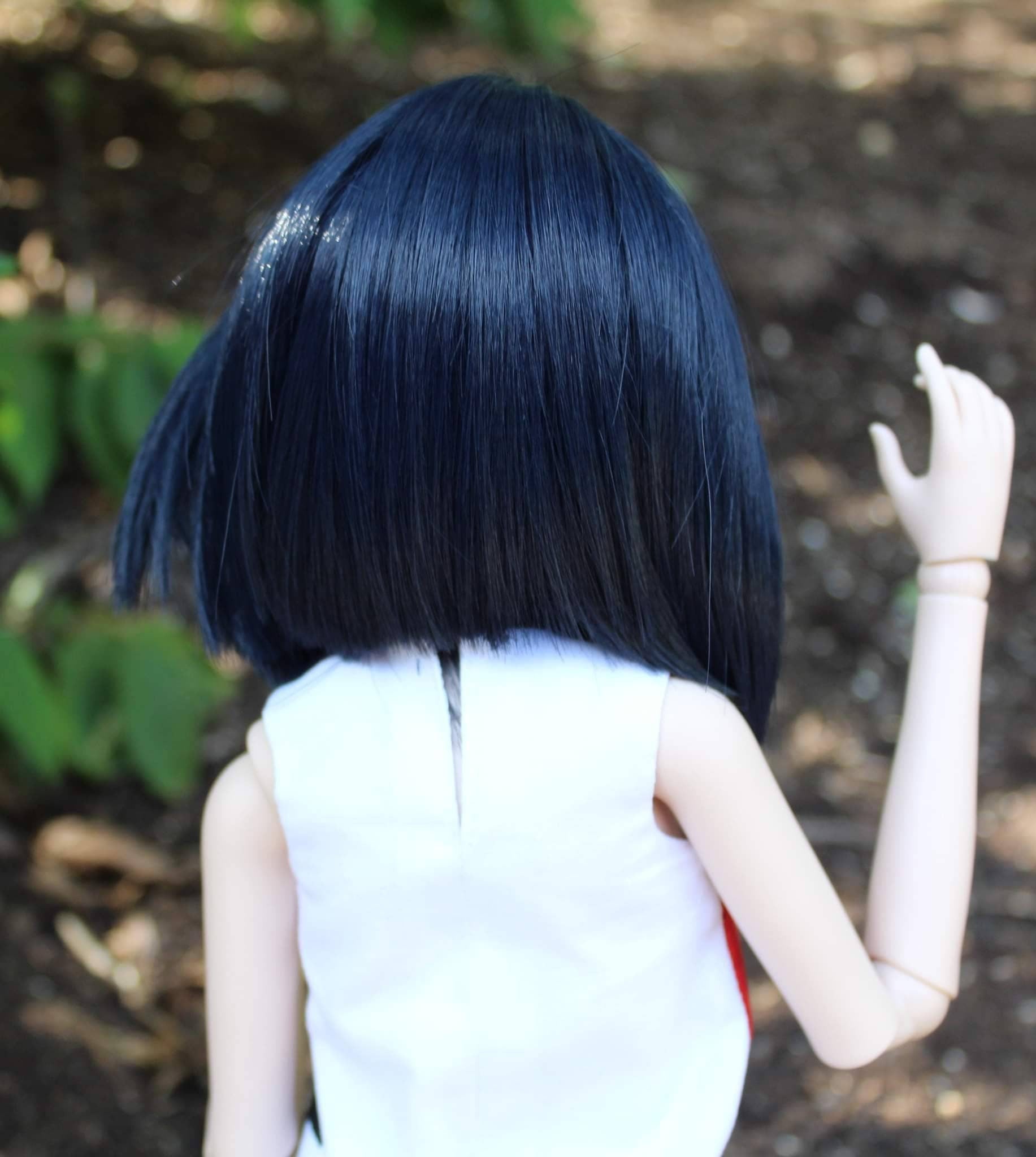 Custom doll Wig for Smart Dolls- Heat Safe - Tangle Resistant- 8.5" head size of Bjd, SD, Dollfie Dream dolls deep blue bob