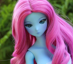 Custom doll WIG for Smart Dolls- Heat Safe - Tangle Resistant- 8.5" head size of Bjd, SD, Dollfie Dream dolls Pink