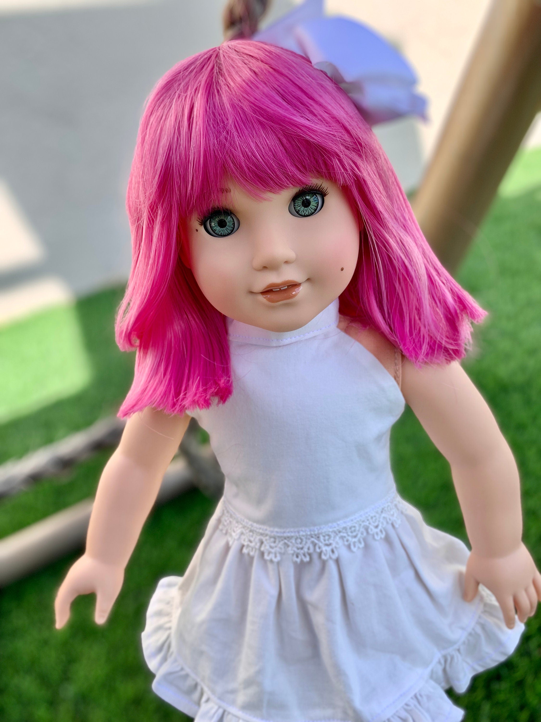 Custom 18 Inch Doll Wig PASTEL RAINBOW 2.0 18inch Doll Wigs , Doll of A  Kind, 10-11 Head Size, Fit 18dolls OG Blythe Gotz Madame 