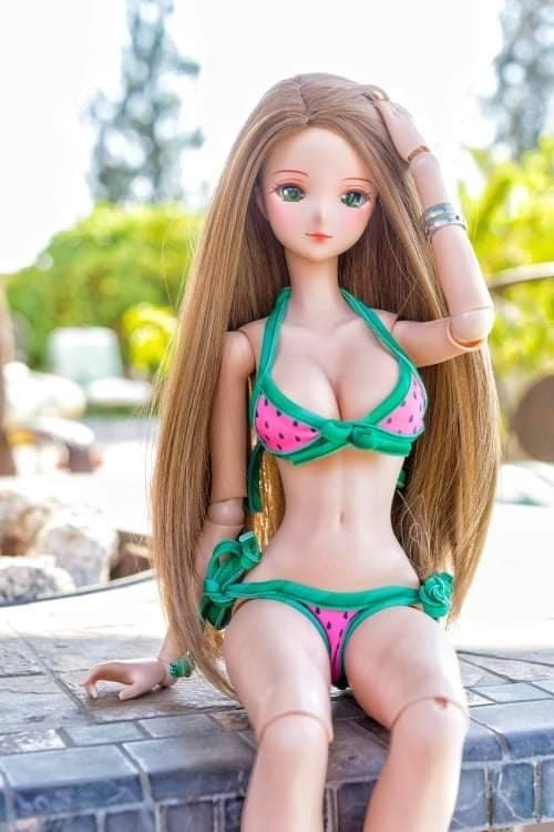 Custom doll Wig for Smart Dolls- Heat Safe - Tangle Resistant- 8.5" head size of Bjd, SD, Dollfie Dream dolls caramel brown
