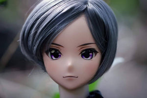 Custom doll Wig for Smart Dolls- Heat Safe - Tangle Resistant- 8.5" head size of Bjd, SD, Dollfie Dream dolls  Grey bob bangs