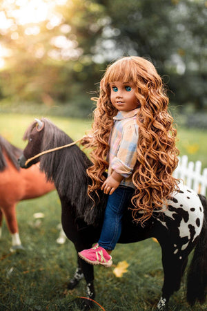 Custom doll wig for 18" American Girl Dolls - Heat Safe - Tangle Resistant - fits 10-11" head size of 18" dolls OG Blythe BJD Gotz