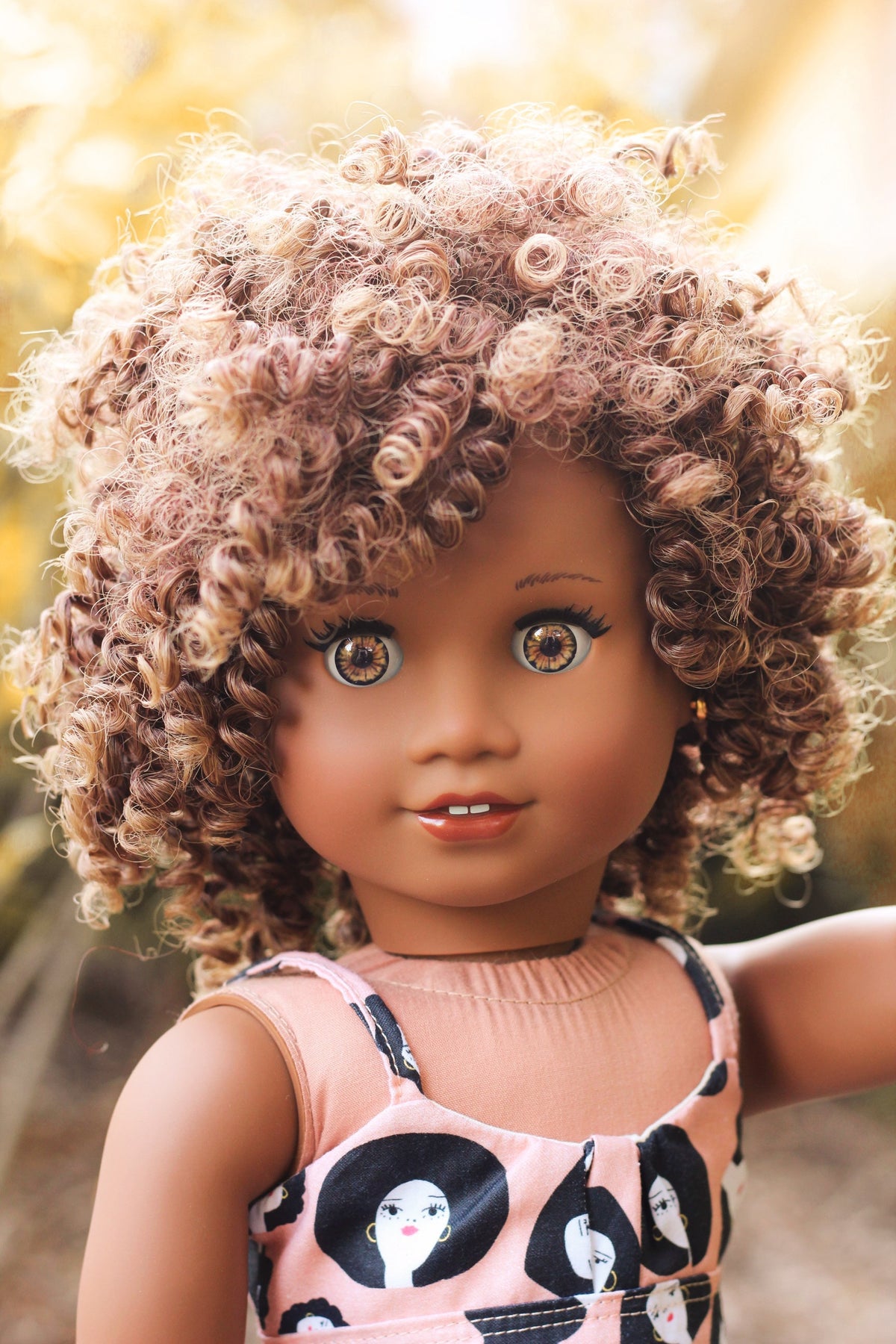 Custom doll wig for 18" American Girl Dolls-Heat Safe-Tangle Resistant-fits 10-11" head size of 18" dolls OG Journey Gotz AA Ombre