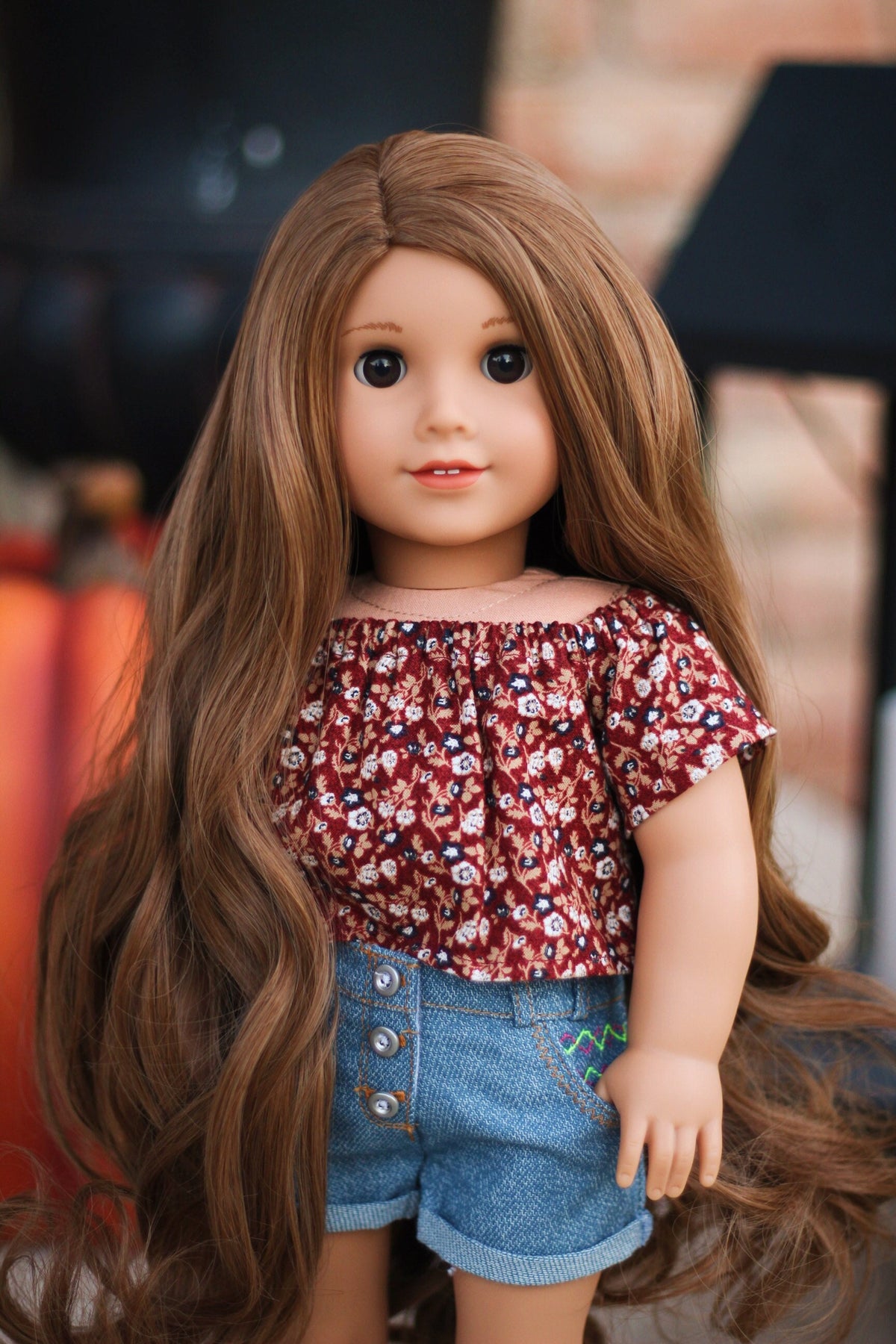 Custom doll wig for 18" American Girl Dolls - Heat Safe - Tangle Resistant - fits 10-11" head size of 18" dolls OG Blythe BJD Gotz Princess