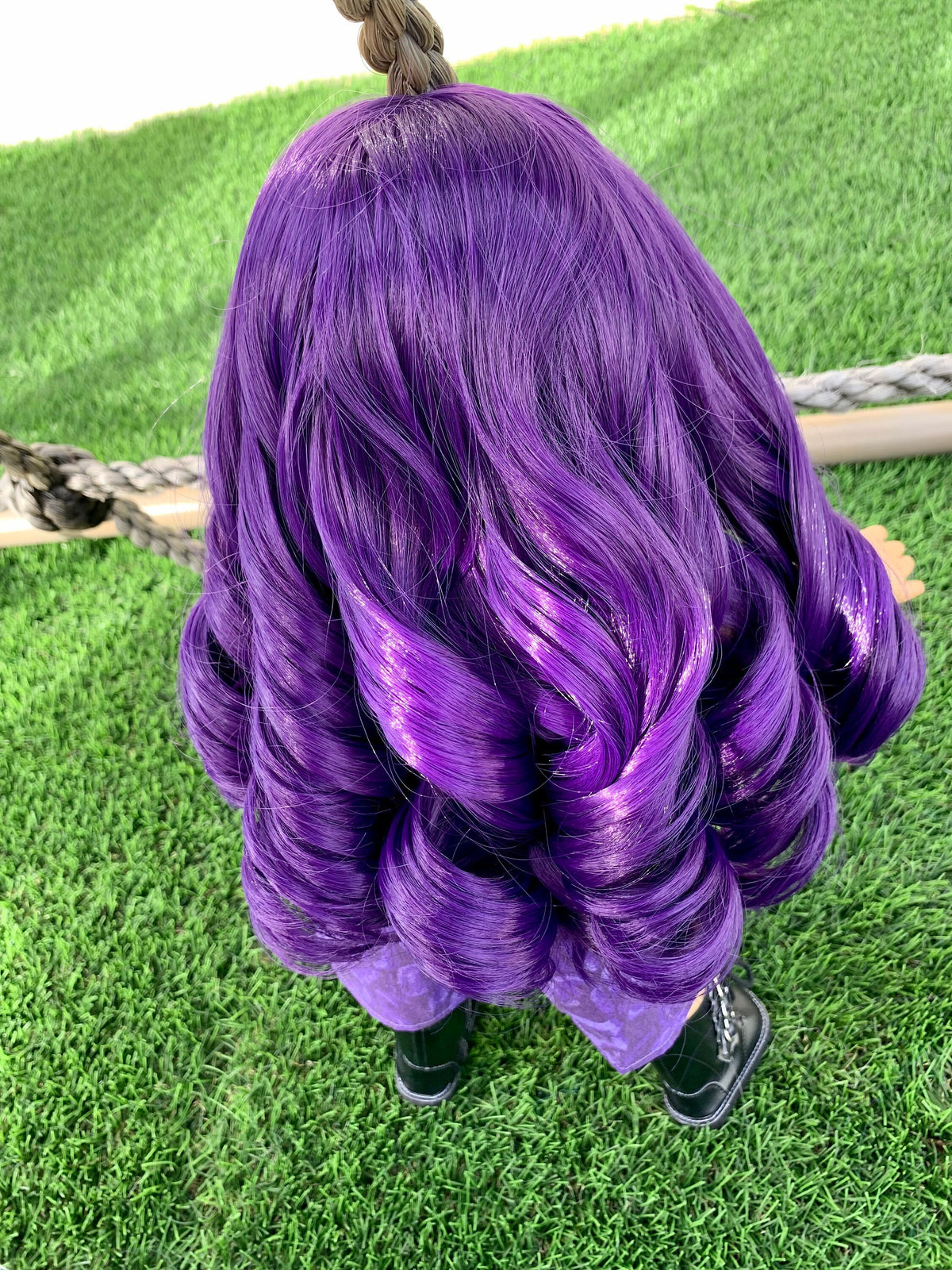 Custom doll wig for 18" American Girl Dolls-Heat Safe-Tangle Resistant-fits 10-11" head size of 18" dolls OG Journey Gotz  Descendants Mal