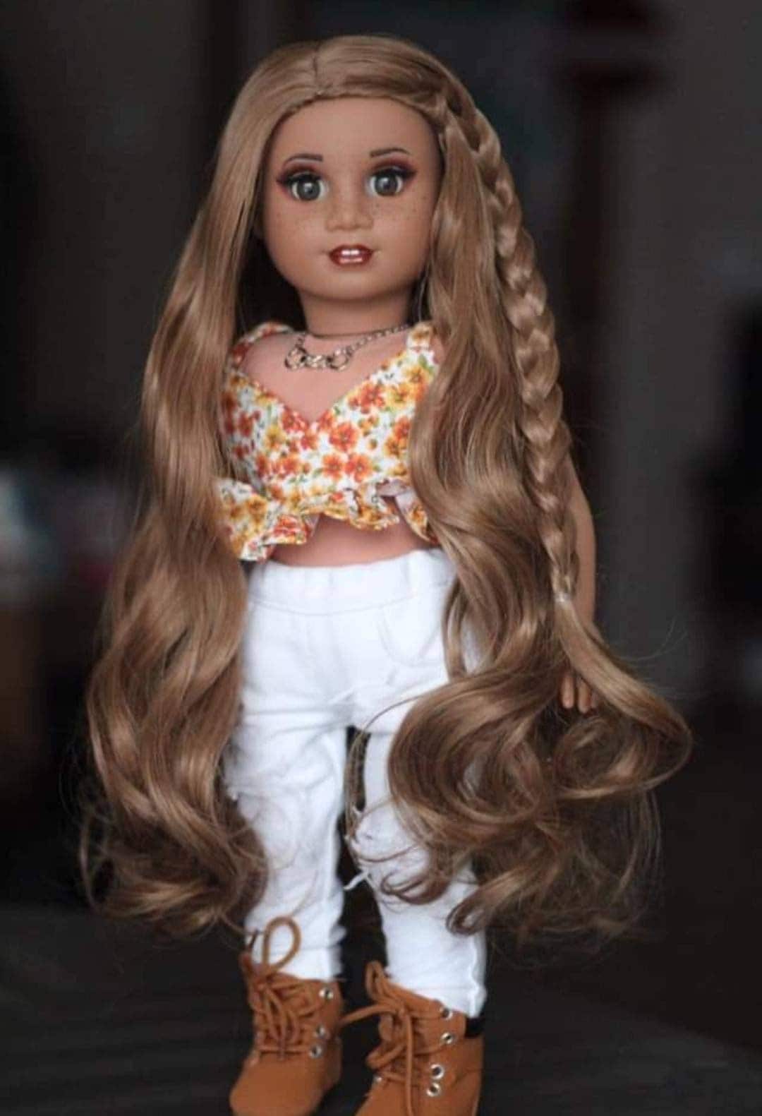 Custom doll wig for 18" American Girl Dolls - Heat Safe - Tangle Resistant - fits 10-11" head size of 18" dolls OG Blythe BJD Gotz Princess