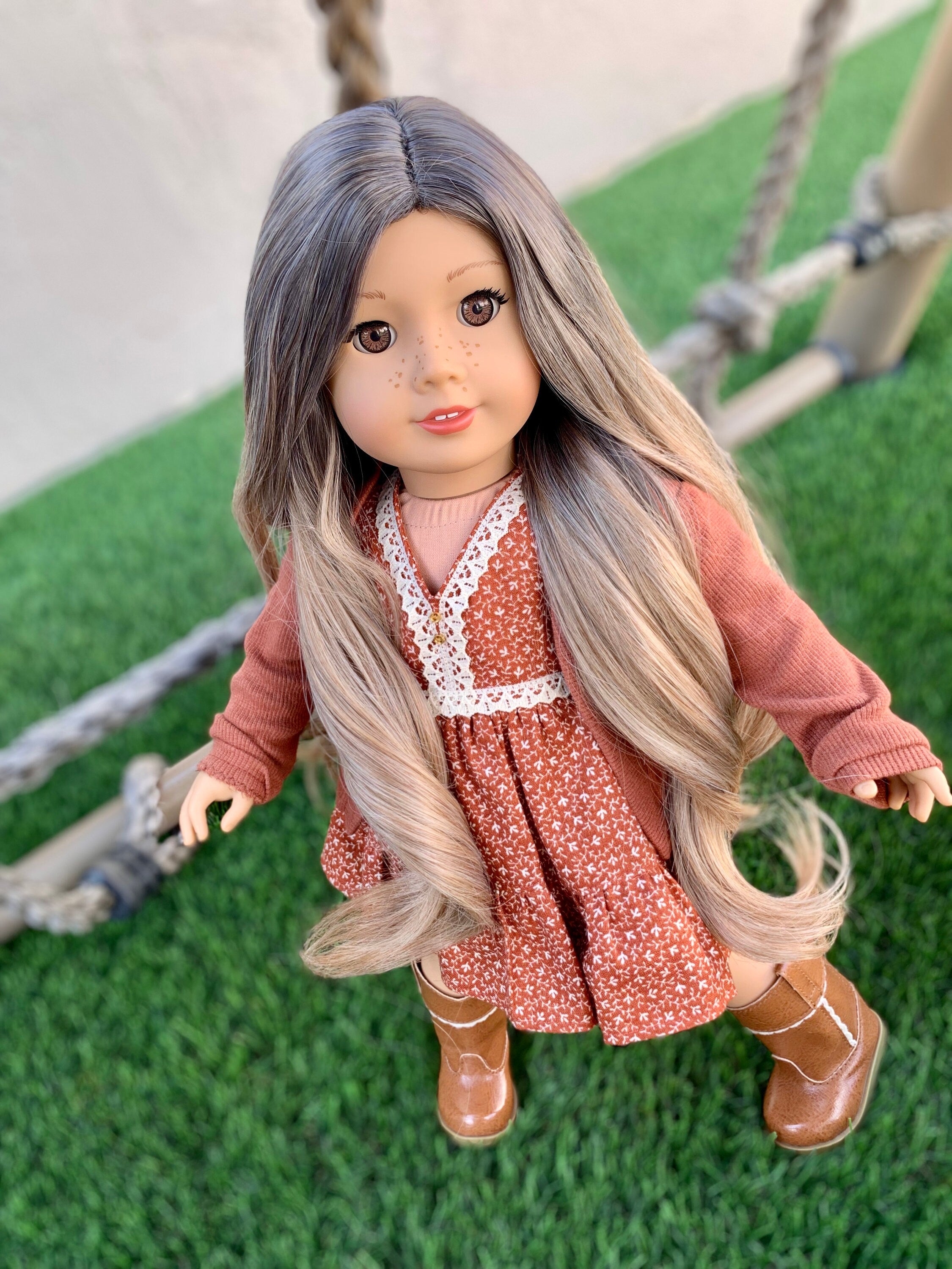 Custom doll wig for 18 American Girl Dolls - Heat Safe - Tangle