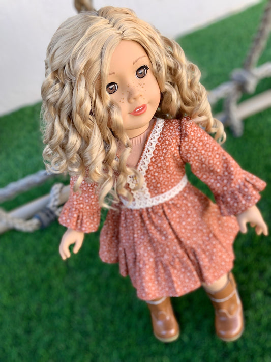Custom doll wig for 18" American Girl Dolls - Heat Safe - Tangle Resistant - fits 10-11" head size of 18" dolls Our Generation Journey Gotz