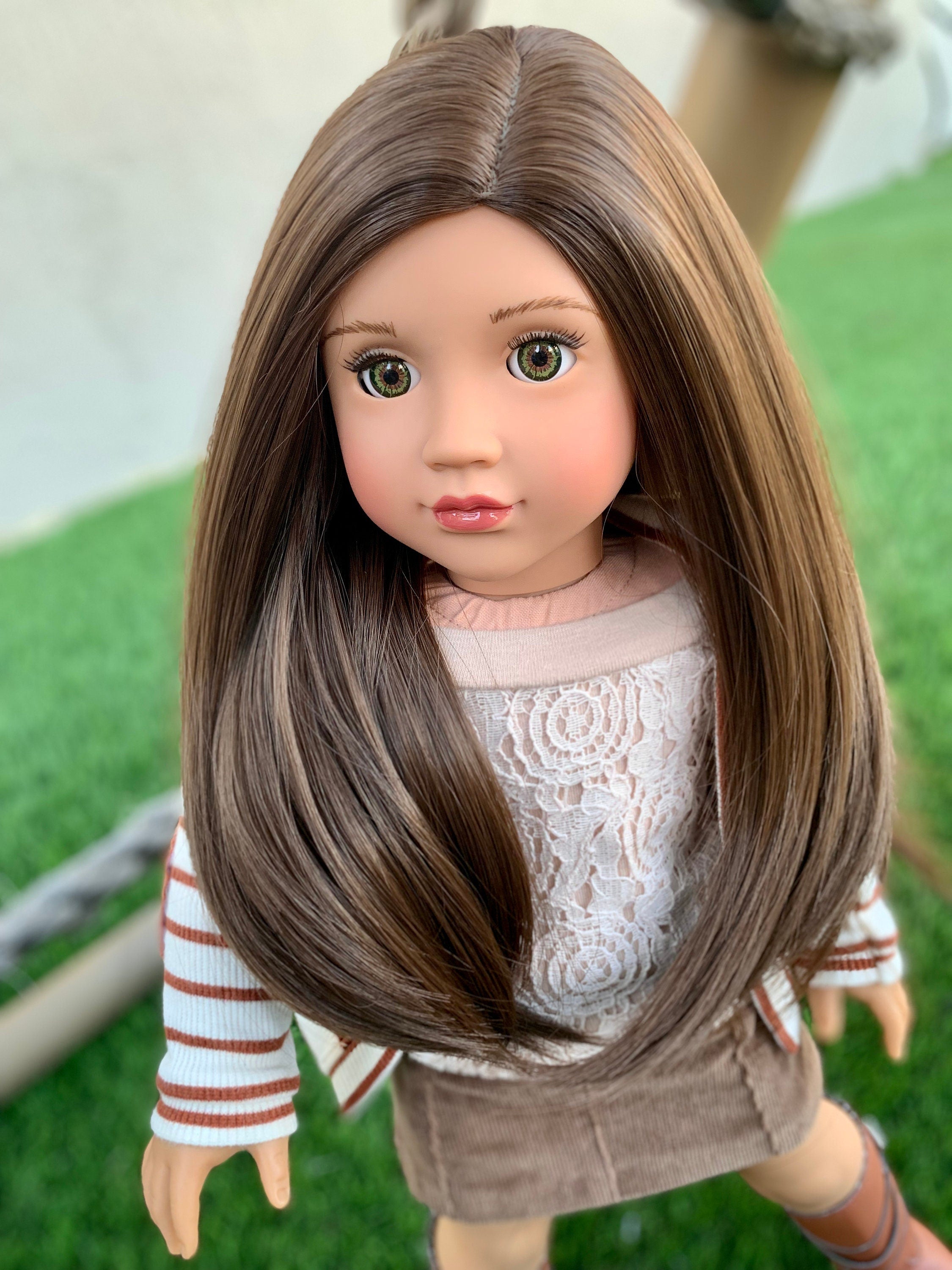Custom doll wig for 18