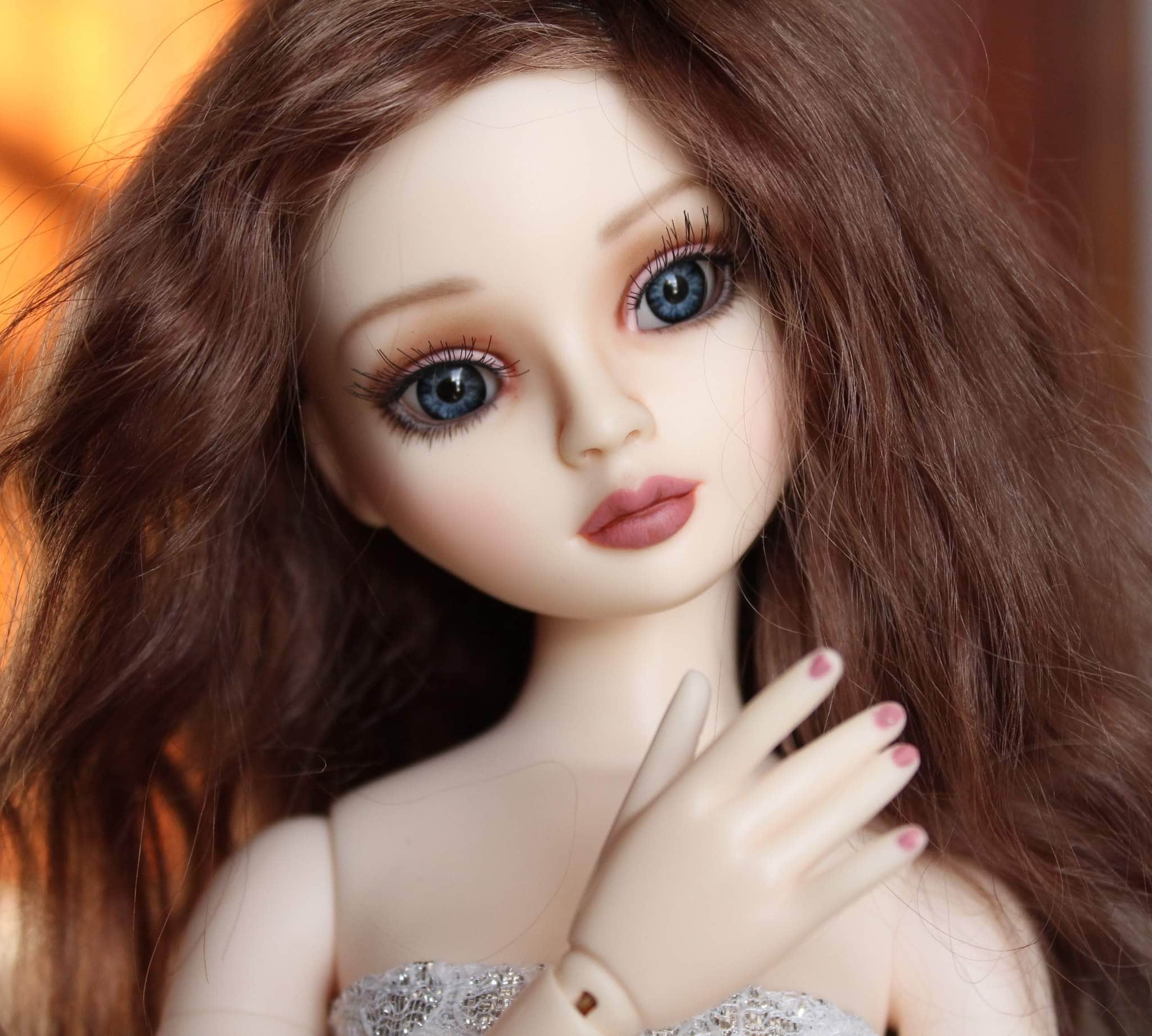 Natural Ellowyne Tonner Doll Eyes , realistic doll eyes, doll eyes replacement, 12mm Fit Paola, BJD, SD Semireal Doll & similar Dark Blue