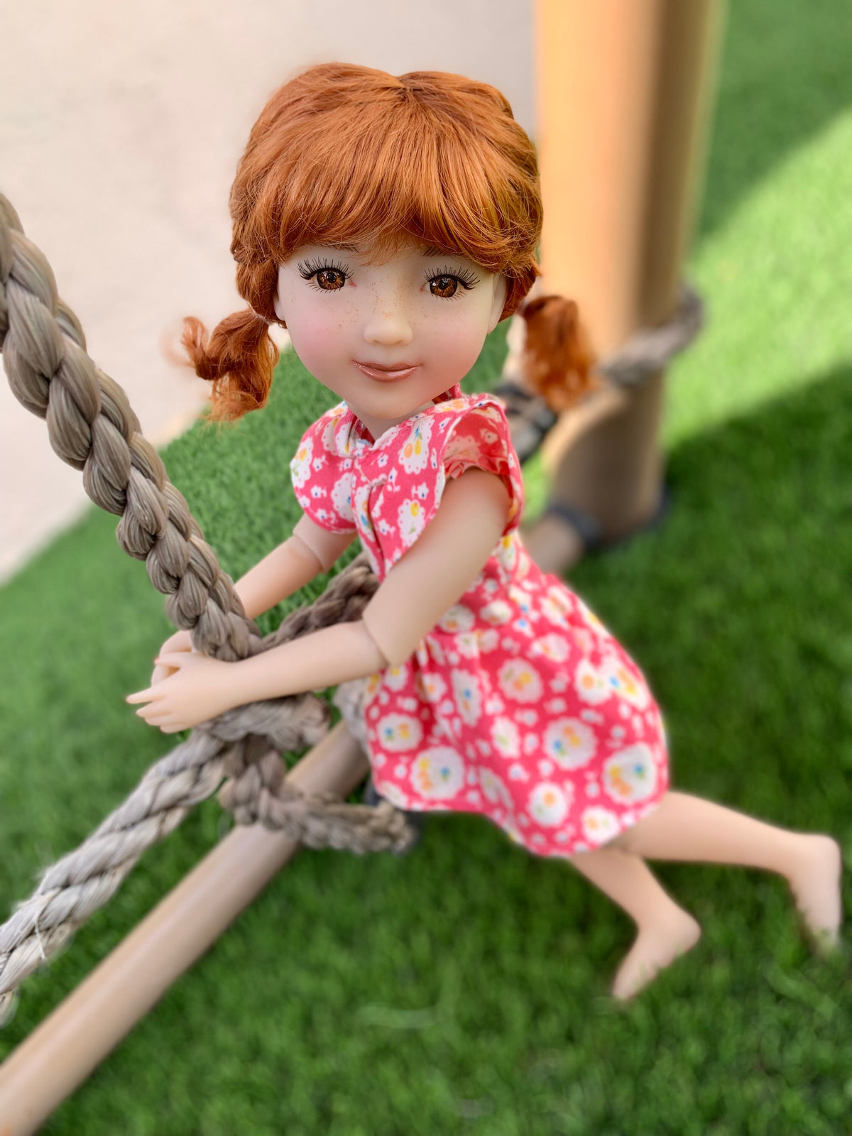 Custom doll WIG Exclusive Vegan Mohair-fits 9-10" head size Kaye Wiggs, RRFF, wellie wishers, bjd, Girl for All Time"Loose Fit"