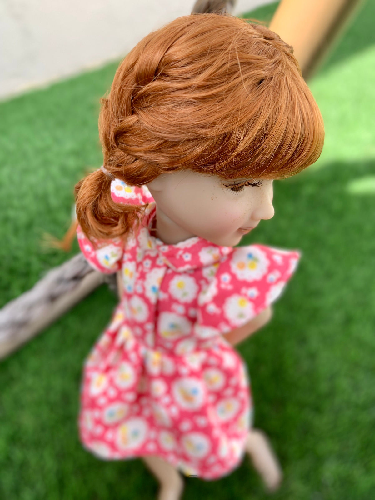 Custom doll WIG Exclusive Vegan Mohair-fits 9-10" head size Kaye Wiggs, RRFF, wellie wishers, bjd, Girl for All Time"Loose Fit"