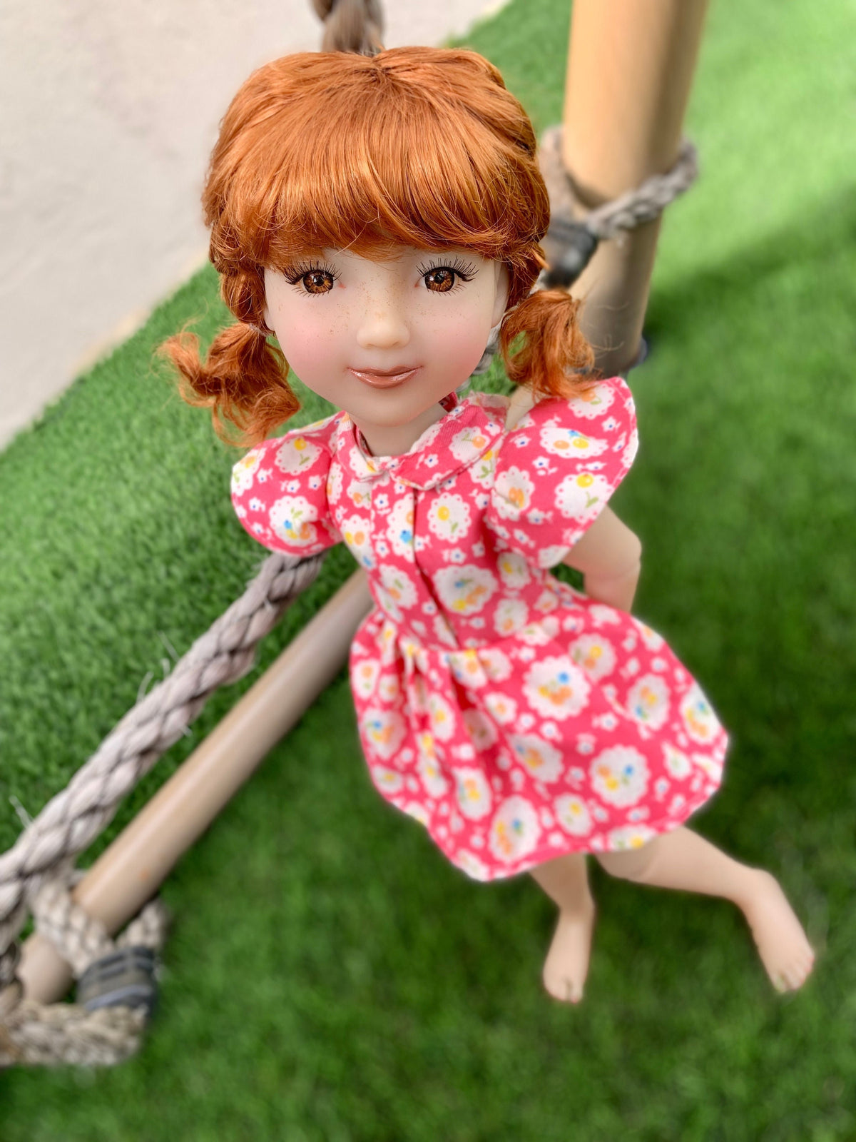 Custom doll WIG Exclusive Vegan Mohair-fits 9-10" head size Kaye Wiggs, RRFF, wellie wishers, bjd, Girl for All Time"Loose Fit"