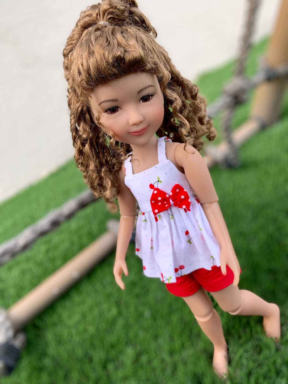Custom doll WIG Exclusive Vegan Mohair-fits 9-10" head size Kaye Wiggs, RRFF, wellie wishers, bjd, Girl for All Time"Loose Fit"