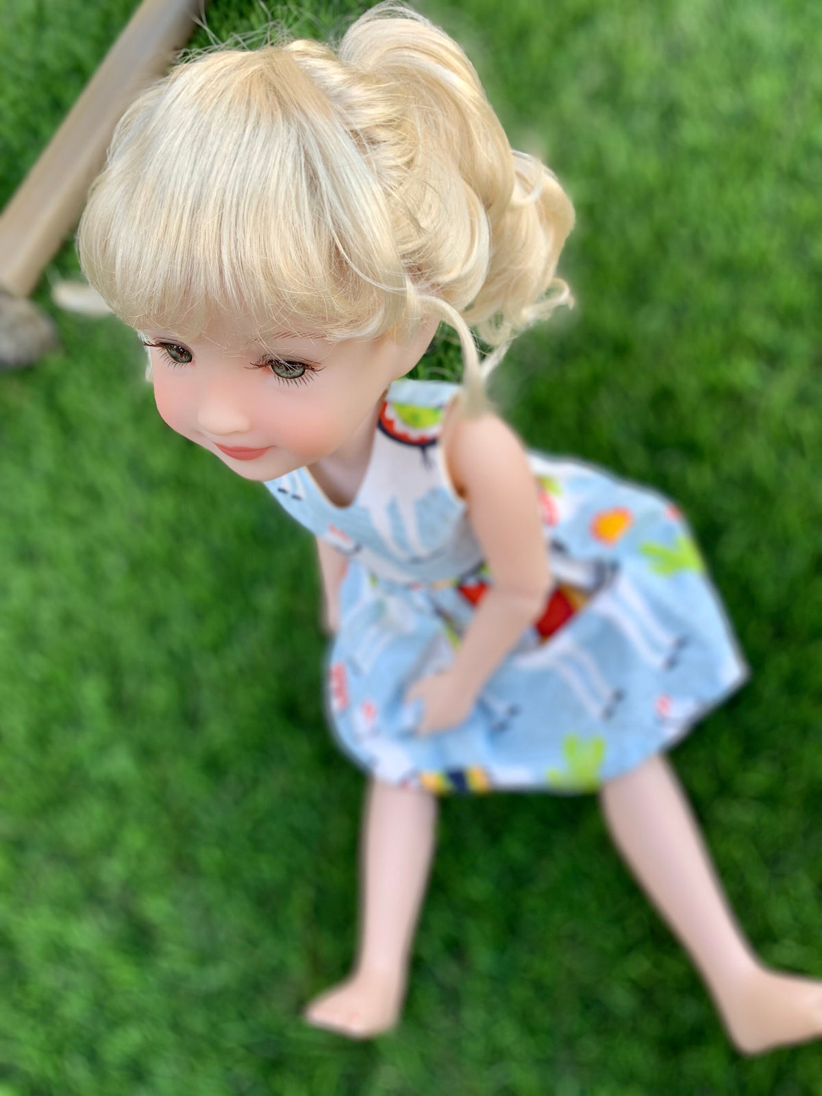 Custom doll WIG Exclusive Vegan Mohair-fits 9-10" head size Kaye Wiggs, RRFF, wellie wishers, bjd, Girl for All Time"Loose Fit"
